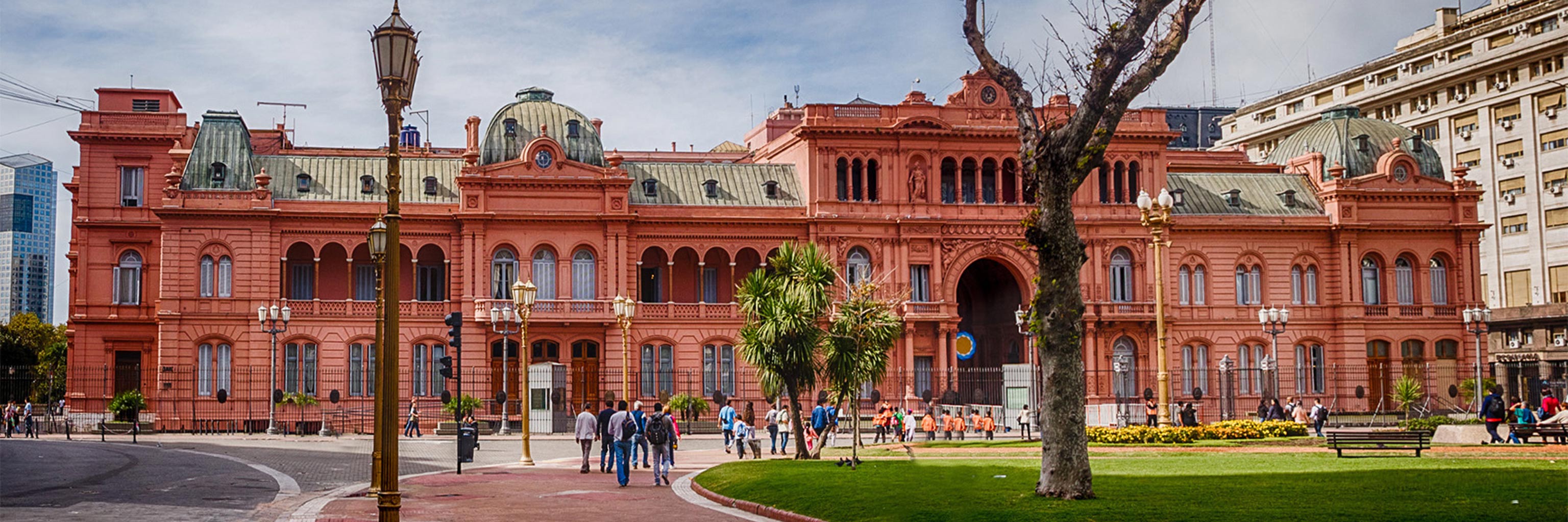 Large red building in Argentina 