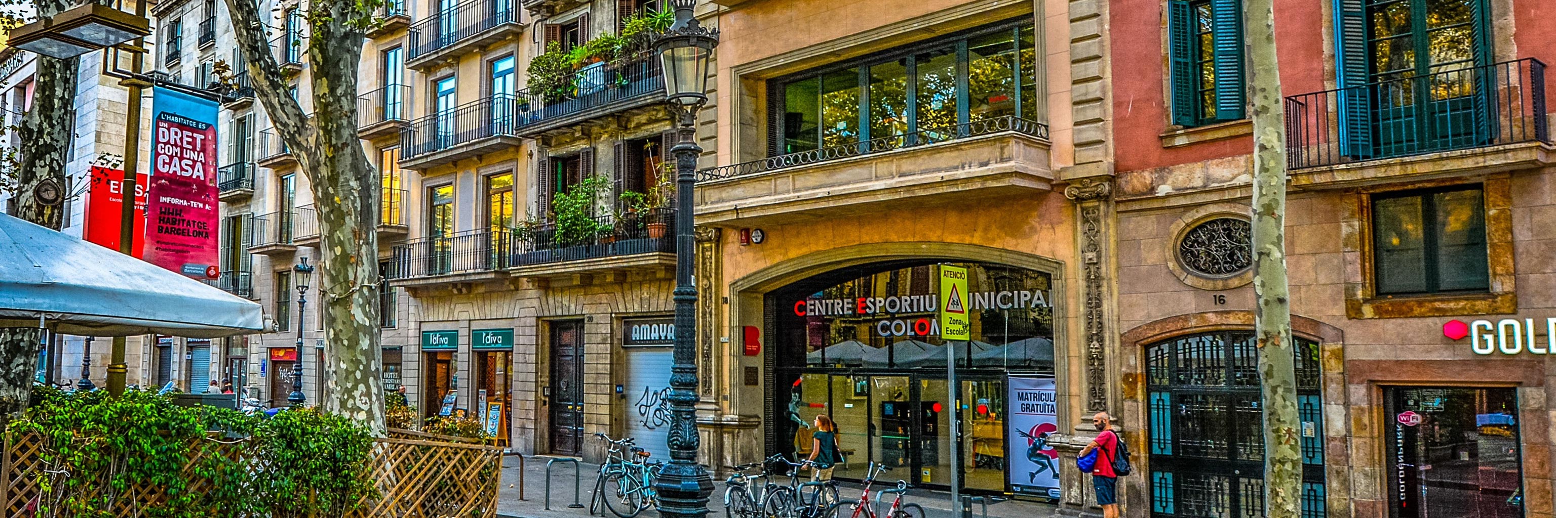 Colorful storefronts 