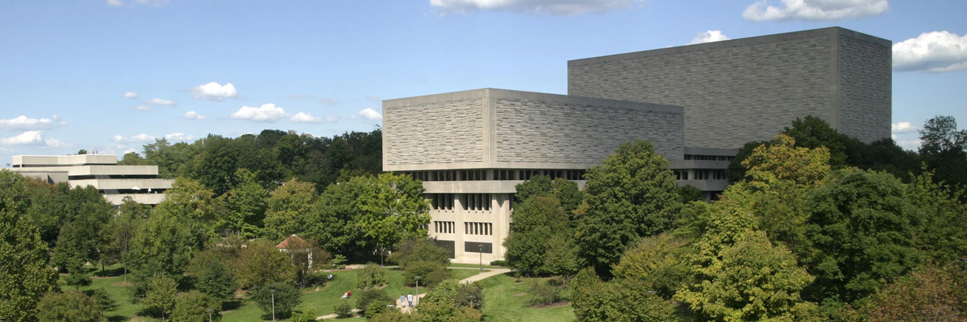 Exterior view of Wells Library 