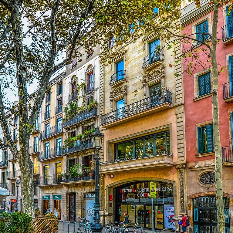 Spanish inspired building