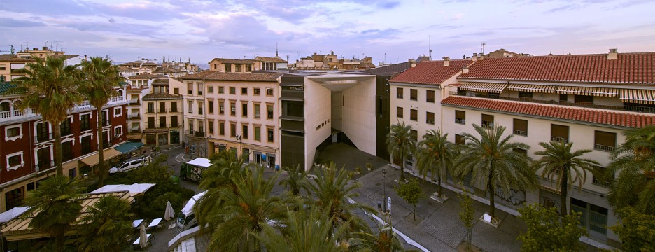 Centro Federico García Lorca (center) in the Plaza de la Romanilla in Granada, Spain